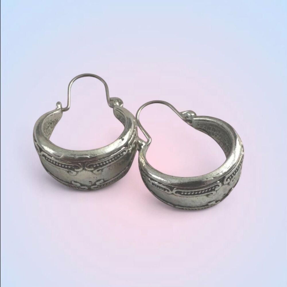 silver plated hoop earrings